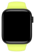Pazariz Apple Watch Uyumlu1 2 3 4 5 6 7 Se 41mm Klasik Silikon Kordon Kayış No53 Açık Sarı thumbnail 3