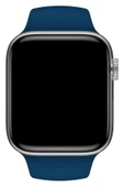 Pazariz Apple Watch Uyumlu3 4 5 6 7 8 Se 42 44 45mm Kordon Kayış Klasik Kaliteli Silikon thumbnail 3