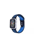 Pazariz Apple Watch Uyumlu2 3 4 5 6 - 42-44mm Delikli Silikon Spor Kordon Kayış - 1