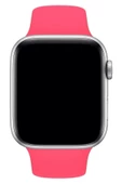 Pazariz Apple Watch Uyumlu1 2 3 4 5 6 7 Se 38mm Uyumlu Klasik Silikon Kordon Kayış Kayalık Barbie Pink thumbnail 3