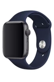 Pazariz Apple Watch Uyumlu3 4 5 6 7 8 Se 38 40 41mm Kordon Kayış Klasik Kaliteli Silikon thumbnail 2
