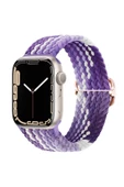 Pazariz Apple Watch Uyumlu3 4 5 6 7 8 Ultra 45mm 44mm 42mm Braided Örgü Kordon - 1
