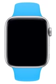 Pazariz Apple Watch Uyumlu3 4 5 6 7 8 Se 42 44 45mm Kordon Kayış Klasik Kaliteli Silikon thumbnail 3