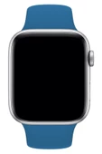 Pazariz Apple Watch Uyumlu3 4 5 6 7 8 Se 42 44 45mm Kordon Kayış Klasik Kaliteli Silikon thumbnail 3