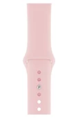 Pazariz Apple Watch Uyumlu1 2 3 4 5 6 7 Se 42mm 44mm 45mm Klasik Silikon Kordon Kayış Pink Sand thumbnail 3
