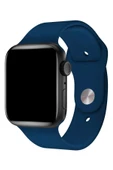 Pazariz Apple Watch Uyumlu3 4 5 6 7 8 Se 38 40 41mm Kordon Kayış Klasik Kaliteli Silikon thumbnail 2