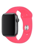 Pazariz Apple Watch Uyumlu2 3 4 5 6 7 Se 42 44 45mm Kalite Kordon Kayış Klasik Kaliteli Silikon thumbnail 2