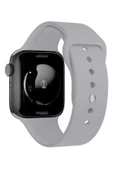 Pazariz Apple Watch Uyumlu2 3 4 5 6 7 Se 38 40 41mm Kalite Kordon Kayış Klasik Kaliteli Silikon thumbnail 3