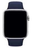 Pazariz Apple Watch Uyumlu2 3 4 5 6 7 Se 42 44 45mm Kalite Kordon Kayış Klasik Kaliteli Silikon thumbnail 3