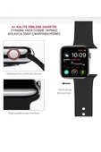 Pazariz Apple Watch Uyumlu3 4 5 6 7 8 Ultra Se 42/44/45/49 Mm Kordon Kayış Kaliteli Silikon thumbnail 3