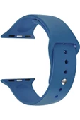 Pazariz Apple Watch Uyumlu8 41mm Kordon Spor Silikon Koyu Mavi thumbnail 1