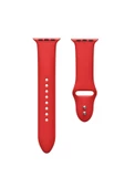 Pazariz Apple Watch Uyumlu42 44 Mm Silikon Kordon Kırmızı thumbnail 2