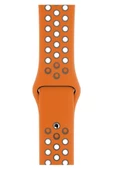 Pazariz Watch Uyumlu1 2 3 4 5 6 7 Se 45mm Delikli Sportif Silikon Kordon Kayış Turuncu thumbnail 1