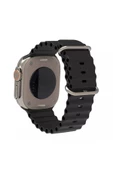 Pazariz Apple Watch Uyumlu2/3/4/5/6/7/8/se 38mm 40mm 41mm Ocaean Metal Toka Silikon Kordon thumbnail 1