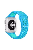 Pazariz Apple Watch Uyumludelikli Silikon Kordon 42/44mm Blue Blue thumbnail 2