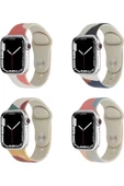 Pazariz Apple Watch Uyumlu8 41 Mm Silikon Kordon Soft Yüzey Spor Morandi Kayış thumbnail 3