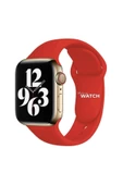 Pazariz Apple Watch Uyumluspor Silikon Kordon 42/44mm Kırmızı thumbnail 2