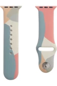 Pazariz Apple Watch Uyumlu38mm 40mm 41mm 1/2/3/4/5/6/se/7/8 Kordon Karışık Renkli Silikon Kordon thumbnail 2