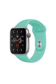 Pazariz Apple Watch Uyumlukordon 2 3 4 5 6 Se 42 Mm Ve 44 Mm Silikon Kordon Kayış - Su Yeşili - 1