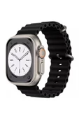 Pazariz Apple Watch Uyumlu2/3/4/5/6/7/8/se 38mm 40mm 41mm Ocaean Metal Toka Silikon Kordon thumbnail 2