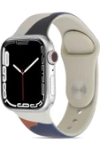 Pazariz Apple Watch Uyumlu38mm 40mm 41mm 1/2/3/4/5/6/se/7/8 Kordon Karışık Renkli Silikon Kordon - 1