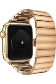 Pazariz Apple Watch Uyumlu42mm 44mm 45mm 49mm 1/2/3/4/5/6/se/7/8/ultra Kordon Metal Katlamalı Klipsl - 1