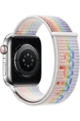 Pazariz Apple Watch Uyumlu8 41mm Kordon Hasırlı Kumaş Pride - 2