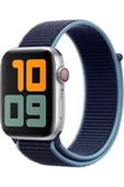 Pazariz Apple Watch Uyumlu8 45mm Kordon Hasırlı Kumaş Koyu Mavi - 1
