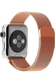 Pazariz Apple Watch Uyumlu8 7 6 5 4 3 Se 42mm-44mm-45mm Mıknatıslı Çelik Örme Kordon thumbnail 1
