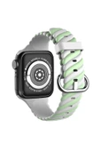 Pazariz Apple Watch Uyumlu2 3 4 5 6 7 Se 38mm 40mm 41mm Spor Renkli Örgü Silikon Kayış Kordon thumbnail 1