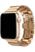 Pazariz Apple Watch Uyumlu42mm 44mm 45mm 49mm 1/2/3/4/5/6/se/7/8/ultra Kordon Metal Katlamalı Klipsl - 2
