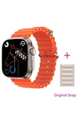 Pazariz Gs8 Watch 8 Ultra Akıllı Saat Turuncu Türkçe Watch 2.02 Inc Beyaz Silikon Kordon Hediye thumbnail 1