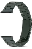 Pazariz Apple Watch Uyumluseries 8 45mm Kordon Hasır Metal Örgülü Ayarlanair Gümüş - 3