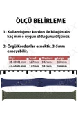 Pazariz Apple Watch Uyumlu42mm 44mm 45mm 49mm 1/2/3/4/5/6/se/7/8/ultra Kordon Örgü K thumbnail 2