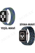 Pazariz Apple Watch Uyumlu42mm 44mm 45mm 49mm 1/2/3/4/5/6/se/7/8/ultra Kordon Örgü K thumbnail 3