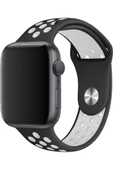 Pazariz Apple Watch Uyumlu8 Ultra 49mm Ile Kayış Spor Delikli Silikon Sd01 Kordon Siyah-beyaz - 1