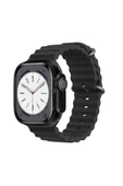 Pazariz Gs8 Watch 8 Ultra Akıllı Saat Siyah Türkçe Watch 2.02 Inc Lacivert Silikon Kordon Hediye - 2
