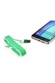 Pazariz Android Örgü Şeklinde Renkli Çelik Şarj Data Kablosu - Yeşi thumbnail 1