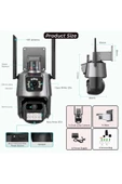 Pazariz 8x Kablosuz 5 mp Wıfı Ptz Kamera İç Dış Mekan Alarmlı 8x Zoom Gece Görüşlü Hd DOME 7 - 3