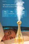 Pazariz Hava Nemlendirici Ultrasonik Led Rgb Parfüm Şişesi Ev Araba Aromatik Difizör 300ml Mavi - 2