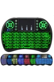 Pazariz ® Işıklı Kablosuz Şarjlı Mini Klavye Mouse Tv-tablet-xbox thumbnail 3