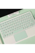 Pazariz ® Kablosuz Q Klavye Taşınabilir Bilgisayar Tablet Telefon Akıllı Tv Bluetooth Yeşil thumbnail 3