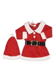 Pazariz Kız Çocuk Kırmızı Yeni Yıl Noel Kostüm Elbise Seti Yılbaşı - 1