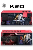 Pazariz ® K20 Oyuncu Gamer Seti Klavye + Mouse + Kulaklık + Mouse Pad 4in1 Set uyumlu thumbnail 2