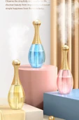 Pazariz Hava Nemlendirici Ultrasonik Led Rgb Parfüm Şişesi Ev Araba Aromatik Difizör 300ml Mavi - 3