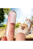 Pazariz Kedi Ve Köpek Parmak Diş Fırçası Saklama Kutulu Kolay Kullanımlı Evcil Hayvan Diş Bakım Fırç - 3