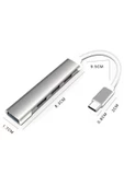 Pazariz Type-c To Usb Hub 4 Port Çoklayıcı Macbook Ile Uyumlu Çoğaltıcı Adaptör thumbnail 3