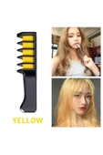 Pazariz Rengarenk Saç Boyama Tebeşiri - Mini Taraklı Konsept Saç Boyama Seti Hair Chalk Sarı - 1