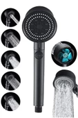 Pazariz Turbo Fan Pervaneli 5 Fonksiyonlu Start - Stop Su Tasarruflu Duş Başlığı Pervaneli El Duşu thumbnail 1