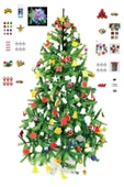 Pazariz Pazarız Yılbaşı Seti 60 cm Çam Ağacı 21 Ad Süsleri Mini Paket - 1
